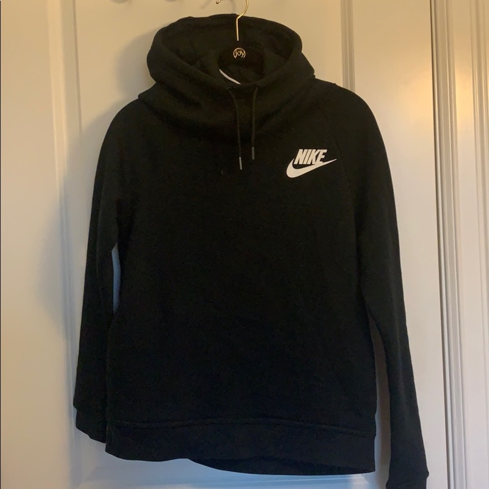 black chunky turtle neck nike sweatshirt